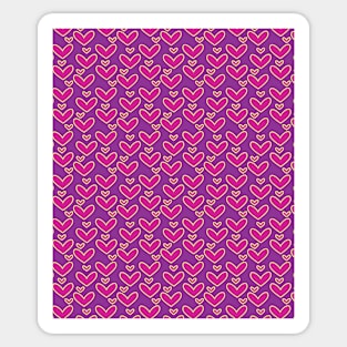 Purple Hearts Repeated Pattern 094#001 Sticker